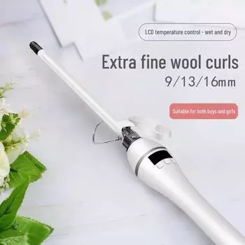 Унисекс Мини 9 мм пушистая шерстяная плойка для коротких волос