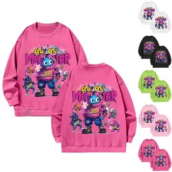 Унисекс мода повседневный длинный рукав принт круглый вырез толстовка топы XL зелёный