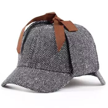 Унисекс мода шелковая лента украшение двойной козырек бейсболка теплые кепки осень зима отдых на открытом воздухе шляпы дорожные аксессуары для женщин мужчин темно серый