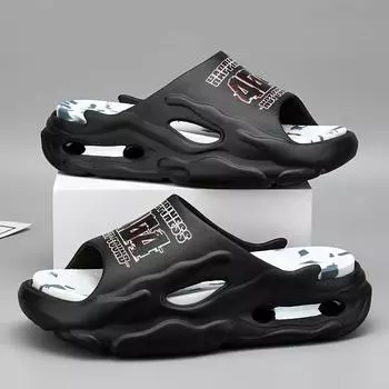 Унисекс модные дышащие тапочки с открытым носком, удобные нескользящие повседневные тапочки с мягкой подошвой для мужчин и женщин для занятий в помещении и на открытом воздухе 44 белый