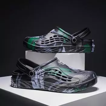 Унисекс модные пляжные сандалии тапочки на толстой подошве водонепроницаемые нескользящие сандалии шлепанцы для женщин и мужчин водная обувь сабо аква 47 чёрный