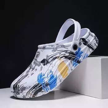 Унисекс модные пляжные сандалии тапочки на толстой подошве водонепроницаемые нескользящие сандалии шлепанцы для женщин и мужчин водная обувь сабо аква 47 чёрный