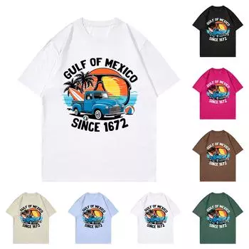 Унисекс модные повседневные топы с принтом, рубашки с короткими рукавами, пуловеры с круглым вырезом, футболки L чёрный