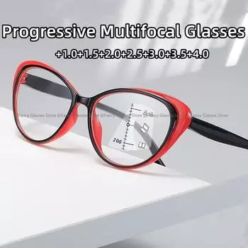 Унисекс, модные прогрессивные мультифокальные очки для мужчин и женщин, блокирующие синий свет очки для чтения, модные сверхлегкие очки для пресбиопии 2.0