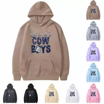 Унисекс модный повседневный свободный плюшевый пуловер с длинными рукавами и круглым вырезом с капюшоном из веревки L бежевый