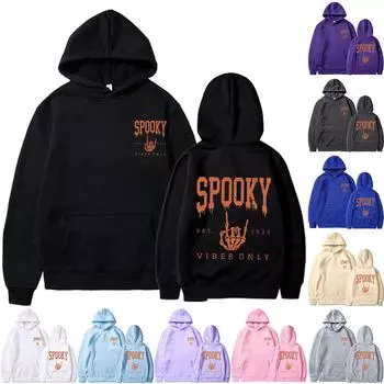 Унисекс модный повседневный свободный плюшевый пуловер с длинными рукавами и круглым вырезом с капюшоном из веревки XXL чёрный