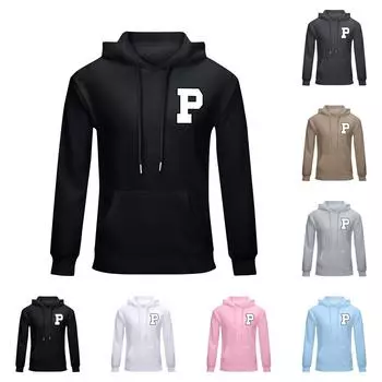 Унисекс модный повседневный свободный плюшевый пуловер с длинными рукавами и круглым вырезом с капюшоном из веревки XXL