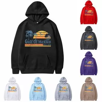 Унисекс модный повседневный свободный плюшевый пуловер с длинными рукавами и круглым вырезом с капюшоном из веревки L белый