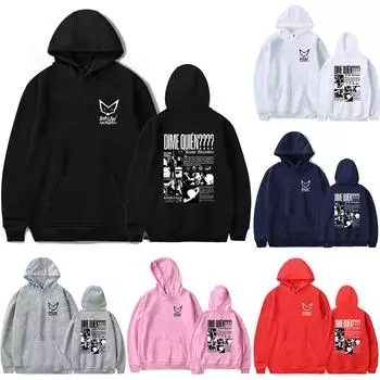 Унисекс модный повседневный свободный плюшевый пуловер с длинными рукавами и круглым вырезом с капюшоном из веревки L чёрный