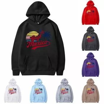 Унисекс модный повседневный свободный плюшевый пуловер с длинными рукавами и круглым вырезом с капюшоном из веревки S