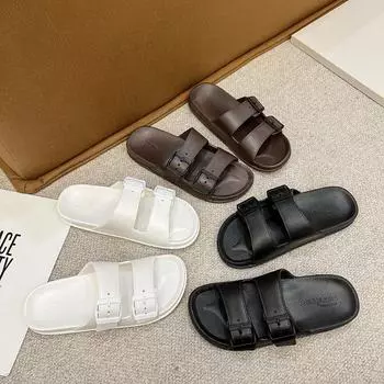 Унисекс, мягкие нескользящие летние шлепанцы для модного отдыха на открытом воздухе и пляжа 36 белый