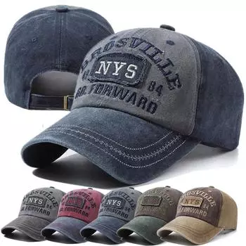 Унисекс мытая хлопковая кепка с буквенной вышивкой, бейсболка для мужчин и женщин, уличная одежда, шляпы для папы 55cm-60cm серый/чёрный