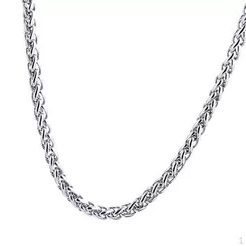 Унисекс, нержавеющая сталь, мм-6 мм, ширина 23,6 дюйма, цепочка 3 мм.