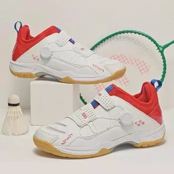 Унисекс нескользящая, износостойкая, дышащая обувь для бадминтона, тенниса и волейбола для студентов 40 синий/белый