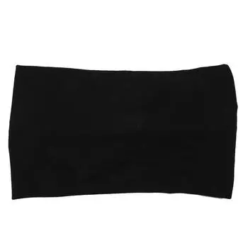 Унисекс нескользящая спортивная повязка на голову для тренировок дышащая легкая эластичная повязка-тюрбан для бега и ходьбы One Size чёрный