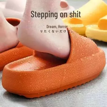 Унисекс нескользящие летние сандалии на толстой подошве для использования в помещении и на улице 40-41 [616 thin version] оранжевый