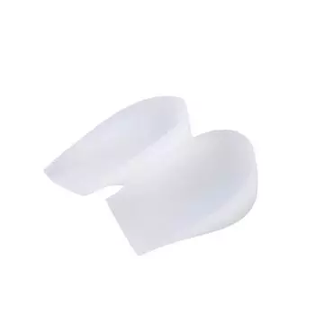 Унисекс невидимые стельки для увеличения роста: Бионические накладки на пятку и противоскользящие силиконовые носки 1.0CM with sleeve белый