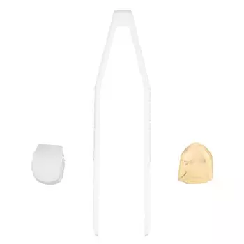 Унисекс Одиночный хип-хоп вставной зуб Хэллоуин Фестиваль Украшение зубов Брейс Костюм Аксессуар Золото золотистый