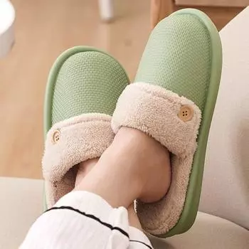 Унисекс однотонные водонепроницаемые тапочки со съемной подкладкой, домашняя уличная обувь 40-41 розовый