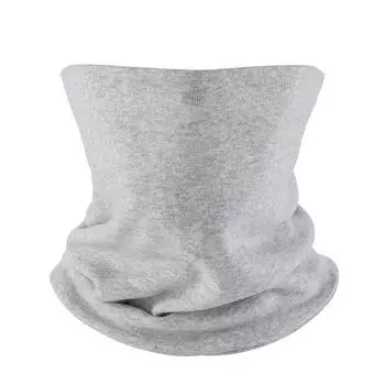 Унисекс осень и зима теплая однотонная тонкая шейная повязка для мужчин и женщин модная хлопковая повязка для велоспорта белый