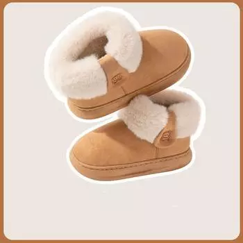 Унисекс осень-зима бархатные меховые зимние ботинки мужские тонкие нескользящие домашние ботинки женские короткие теплые хлопковые ботинки 36-41 36-37 верблюд