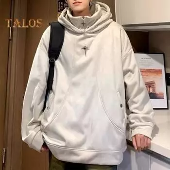 Унисекс Осень Зима Толстовка Однотонный Вышитые Буквы Длинные Рукава Эластичные Манжеты Подол С Капюшоном Свободный Повседневный Повседневный Спортивный Топ M абрикосовый