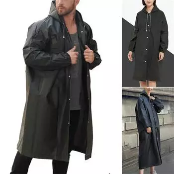 Унисекс открытый путешествия мода взрослый плащ толстый прозрачный плащ из ЭВК One Size