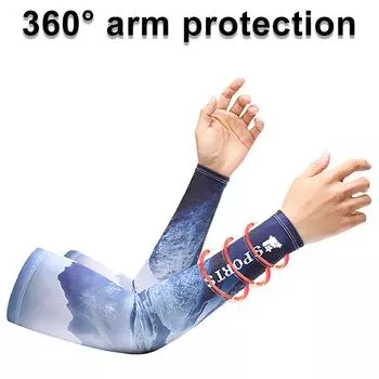 Унисекс Открытый Защита от Солнца Высокая эластичность Скрыть Татуировки Охлаждающие рукава Дышащие виды спорта