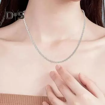 Унисекс ожерелье браслет витой серебряный цвет полированный сплав зажим-лобстер для женщин мужчин комплект ювелирных изделий юбилей день рождения рождественский подарок B