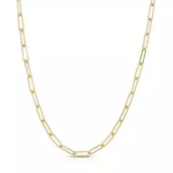 Унисекс ожерелья полые цепи сплошной цвет скрепка форма полированная регулируемая