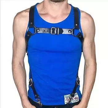 Унисекс Панк-бондажный пояс: Универсальный аксессуар для уличных танцев и выступлений KTV thick leather