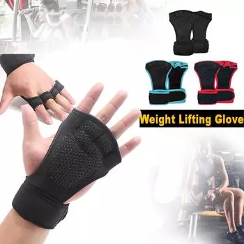 Унисекс перчатки для фитнеса тяжелая атлетика тренажерный зал спортивные тренировки запястье обертывание подарок XL чёрный