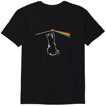 Unisex Pink Cat Floyd Music Vinyl Funny T-Shirt Classic T-shirt 4XL