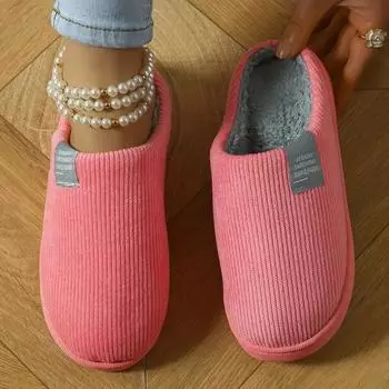 Унисекс плюшевые домашние тапочки, уютные и теплые закрытые пушистые туфли без застежек, удобные домашние тапочки для пола 36-37 жёлтый