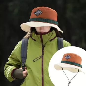 Унисекс Подвесная сумка от солнца Шляпы с цветными блоками Шляпа для бассейна с козырьком Рыбацкая шляпа Быстросохнущая компактная шляпа хаки