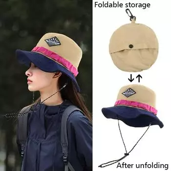 Унисекс Подвесная сумка от солнца Шляпы с цветными блоками Шляпа для бассейна с козырьком Рыбацкая шляпа Быстросохнущая компактная шляпа хаки
