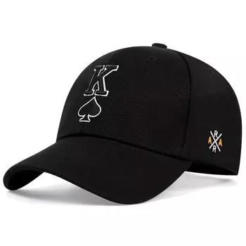 Unisex Poker K Letter Embroidery Baseball Caps Spring And Autumn Outdoor Adjustable Casual Hats Sunscreen Hat