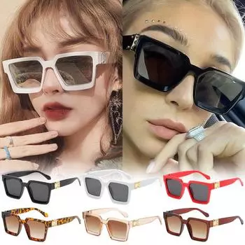 Унисекс популярные очки женские высококачественные солнцезащитные очки UV400 большие очки мужские квадратные горячая распродажа новые роскошные модные уникальные шампанского