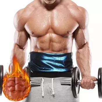 Унисекс Пояс-тренажер для похудения с эффектом сауны Термальный для послеродового восстановления, йоги, фитнеса, поддержки живота, похудения. S/M синий