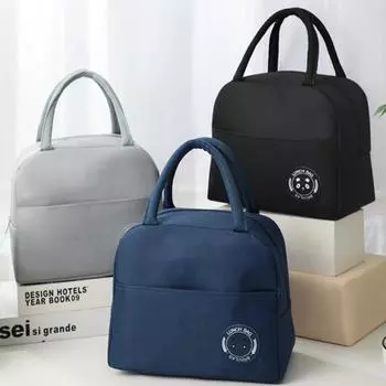 Унисекс Портативная сумка из ткани Оксфорд с медведем Бенто, повседневная сумка для пикника на открытом воздухе розовый