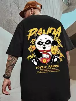 Унисекс Повседневная футболка Большие футболки с графическим принтом Свободные топы из чистого хлопка с принтом зодиака Y2k Одежда Уличная одежда Футболки с коротким рукавом в стиле Харадзюку L