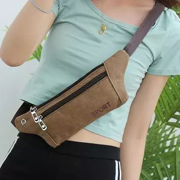 Унисекс повседневная поясная сумка на талии для занятий спортом на открытом воздухе, нагрудные сумки-мессенджеры чёрный