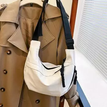 Унисекс Повседневная сумка Модная сумка через плечо Нишевая универсальная сумка для пельменей Большая вместимость Сумка-мессенджер Tide красный