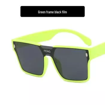 Унисекс Повседневные Спортивные Солнцезащитные Очки с Крупной Оправой – Звездный Стиль, Модная Защита от УФ-лучей As Shown