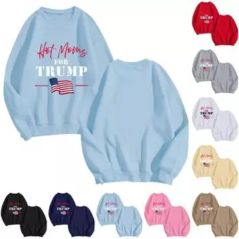 Унисекс принтованный круглый вырез пуловер модный и универсальный длинный рукав свободный свитшот топ XXL чёрный