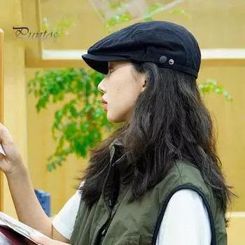 Унисекс Продвинутая шляпа Vinatge, однотонная регулируемая легкая шляпа газетчика в британском стиле для женщин и мужчин, декоративная фуражка бежевый