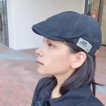 Унисекс Продвинутая шляпа Винтажная регулируемая шляпа газетчика с короткими полями Однотонная хип-хоп шляпа бежевый