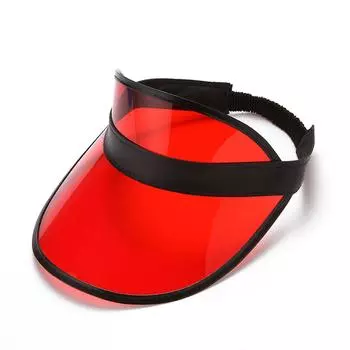 Унисекс, прозрачный, с широкими полями, пустой цилиндр, летняя уличная Кепка с козырьком, регулируемая красочная шляпа из ПВХ для друзей, семей 5