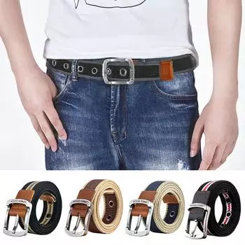 Унисекс пряжка для брюк на открытом воздухе повседневный ремень для студентов корейская версия военный тренировочный ремень молодежный холщовый ремень 110cm