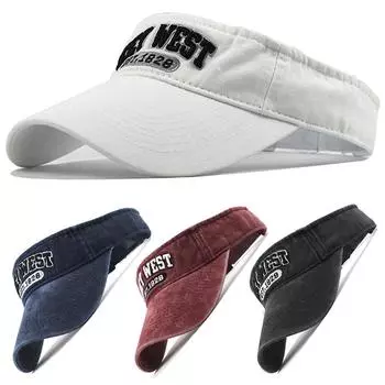 Унисекс, пустая шляпа от солнца, козырек из холста, уличная кепка с вышивкой Adjustable тёмно-синий